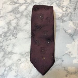 VTG Dior Monsieur Eggplant Tie